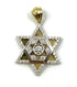 14K Gold and Diamond Star of David with Central Hexagon Necklace